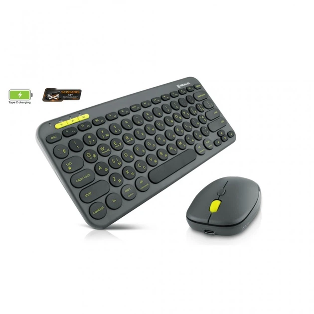 Комплект REAL-EL KIT-635W Wireless/Bluetooth Black (EL123100057) (24071) - изображение 2