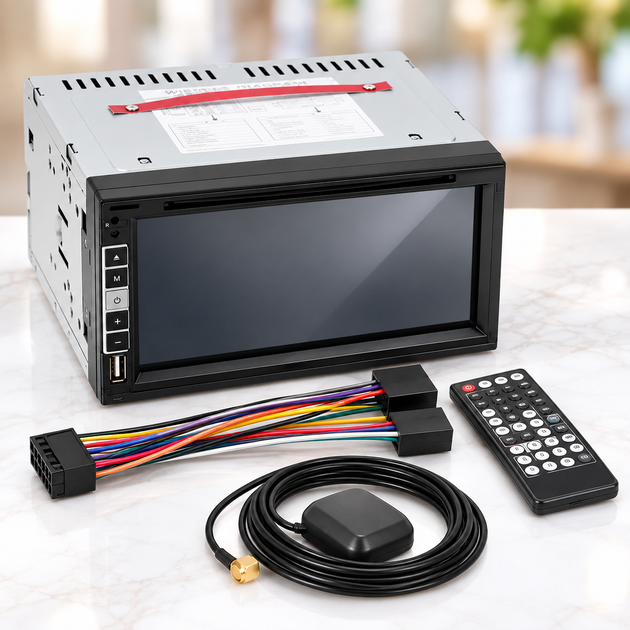Автомагнитола PI-803 2DIN / Магнитола + Пульт дистанционного управления / Мультимедийно-навигационная система, сенсорный дисплей - изображение 4