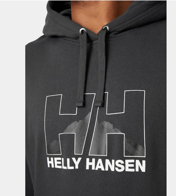 Худи мужское Helly Hansen Nord Graphic L Чорний 62975-981 - Фото 4 Худи мужское Helly Hansen Nord Graphic L Чорний 62975-981 - изображение 4