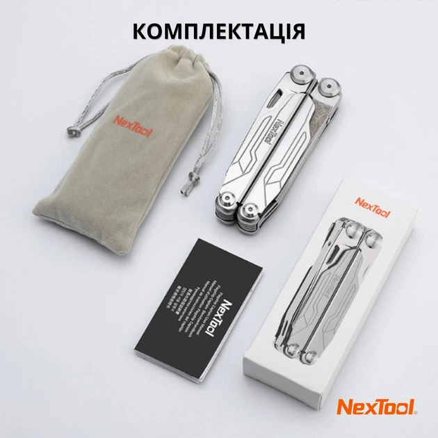 Мультитул NexTool Flagship Captain NE20214 19 в 1 складной EDC мультитул с фиксатором Liner Lock ножом пилой ножницами плоскогубцами напильником многофункциональный карманный инструмент для авто туризма кемпинга - изображение 11