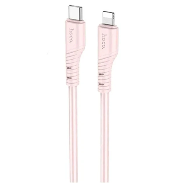 Дата-кабель Hoco X97 Crystal Type-C to Lightning 20W 1 м рожевий - Фото 1 Дата-кабель Hoco X97 Crystal Type-C to Lightning 20W 1 м рожевий - зображення 1