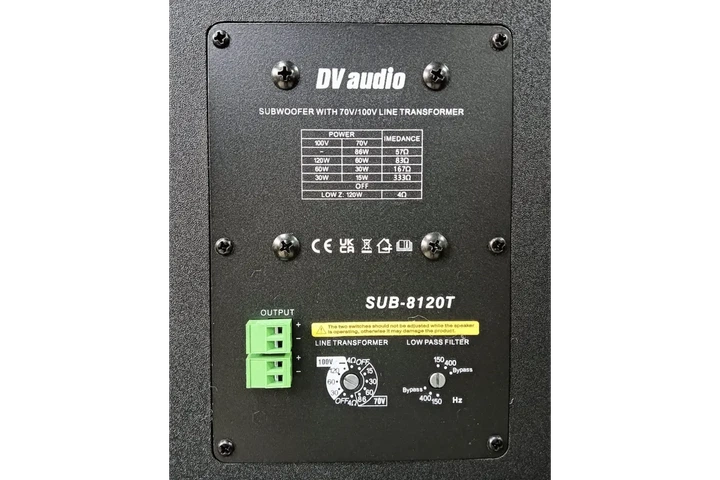 Пасивний сабвуфер DV audio SUB-8120TB, 120 Вт - Фото 3 Пасивний сабвуфер DV audio SUB-8120TB, 120 Вт - изображение 3