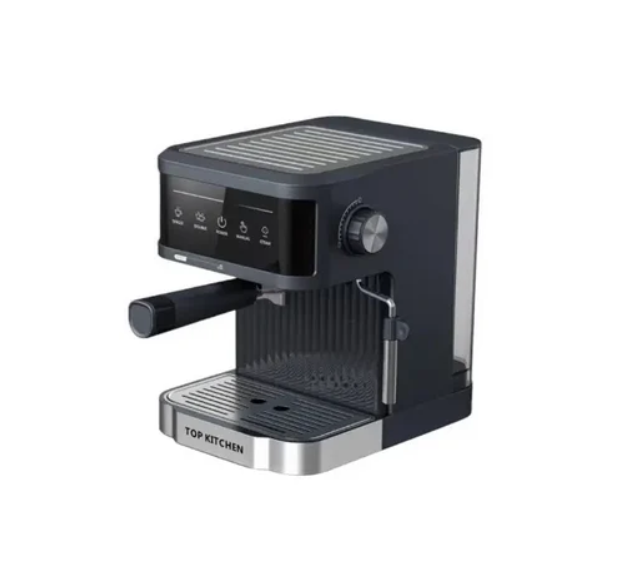 Рожковая кофеварка Top Kitchen для дома 15 бар TK00216 эспрессо машина 1500 Вт с паровым капучинатором молотый кофе резервуар 1,8 л стимер для молока латте 1–3 чашки механическое управление - изображение 4