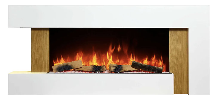Электрокамин ArtiFlame Fjord AF52 2000 Вт до 30 м² с 3D-эффектом пламени Wi-Fi и пультом Настенный обогреватель с термостатом декоративными поленьями и камнями - изображение 2