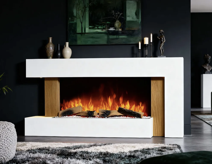 Электрокамин ArtiFlame Fjord AF52 2000 Вт до 30 м² с 3D-эффектом пламени Wi-Fi и пультом Настенный обогреватель с термостатом декоративными поленьями и камнями - изображение 8