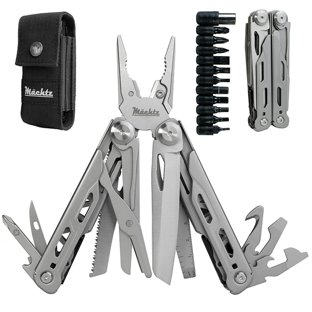 Мультитул Mächtz MMT-7121 CITADEL NS 21+11в1, многофункциональный инструмент, Natural Silver - изображение 2