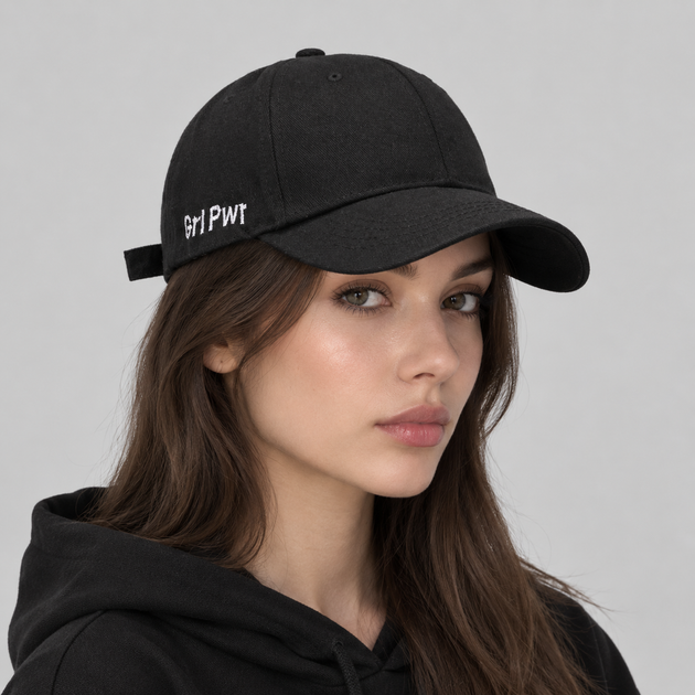 Бейсболка з написом "Grl Pwr" one size чорний (2r023) - Фото 1 Бейсболка з написом "Grl Pwr" one size чорний (2r023) - зображення 1