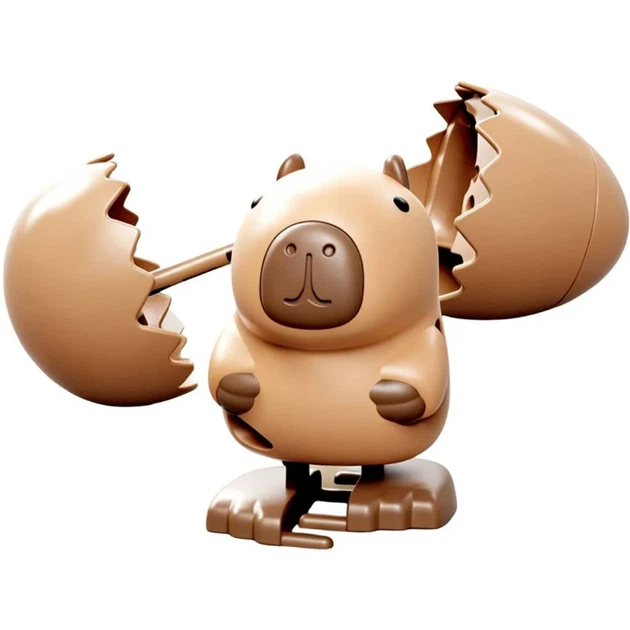 Заводная игрушка-сюрприз Капибара в яйце Bambi 8,5х6,5х7 см коричневая - Фото 2 Заводная игрушка-сюрприз Капибара в яйце Bambi 8,5х6,5х7 см коричневая - изображение 2