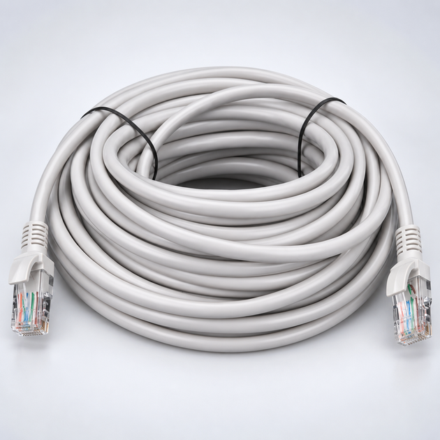 Патч-корд сетевой Ritar PCR-CCA/15G UTP Cat.5e RJ-45 длиной 15 м серый - Фото 1 Патч-корд сетевой Ritar PCR-CCA/15G UTP Cat.5e RJ-45 длиной 15 м серый - изображение 1
