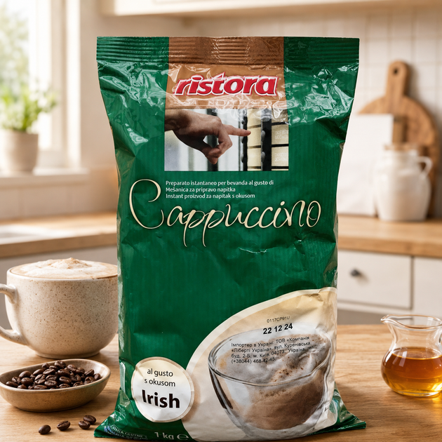 Капучино Ristora Irish Cream 1 кг со вкусом ирландского виски - Фото 3 Капучино Ristora Irish Cream 1 кг со вкусом ирландского виски - изображение 3