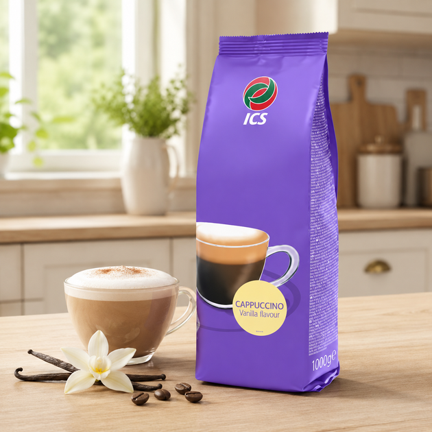 Капучино ICS Cappuccino Vanilla со вкусом французской ванили 1 кг - Фото 2 Капучино ICS Cappuccino Vanilla со вкусом французской ванили 1 кг - изображение 2