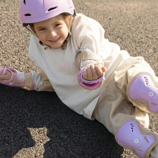 Защита для колен, локтей и запястий для детей QPLAY Safety Pads, размер S (до 25 кг), фиолетовый (SP-01SafetyPadsSPurple) - Фото 3 Защита для колен, локтей и запястий для детей QPLAY Safety Pads, размер S (до 25 кг), фиолетовый (SP-01SafetyPadsSPurple) - изображение 3