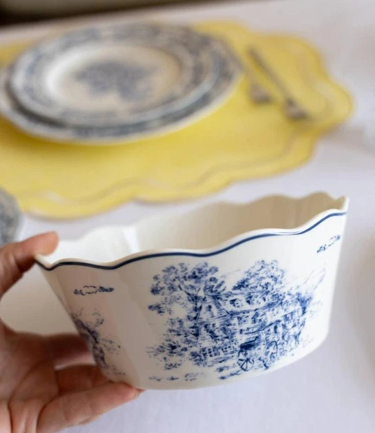Чайний порцеляновий сервіз "Heritage Toile Blue" 6 чашок 320мл з блюдцями - Фото 5 Чайний порцеляновий сервіз "Heritage Toile Blue" 6 чашок 320мл з блюдцями - зображення 5
