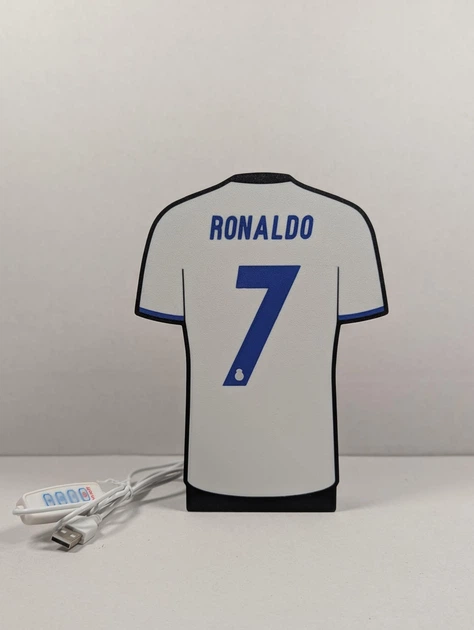 LED Нічник Лайтбокс Real Madrid Cristiano Ronaldo White Light Box (15,5х21х3см) Для Дому Світильник Реал Мадрид Кріштіану Роналду / Білий - изображение 4