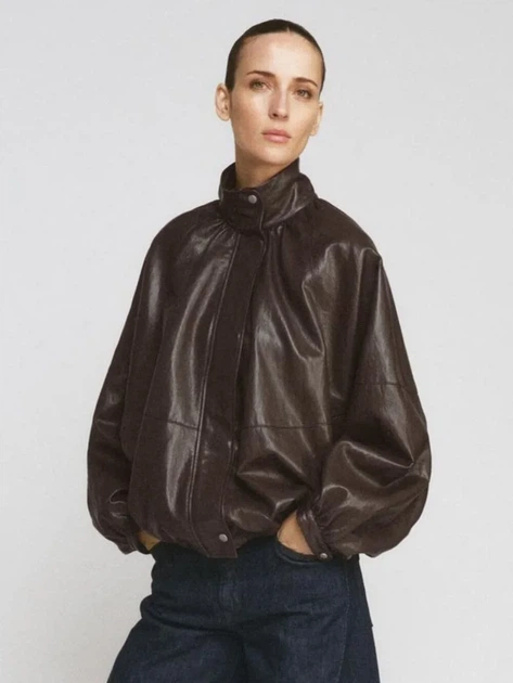 Бомбер куртка з еко шкіри розмір M Zara 2969/241/832 - Фото 7 Бомбер куртка з еко шкіри розмір M Zara 2969/241/832 - изображение 7