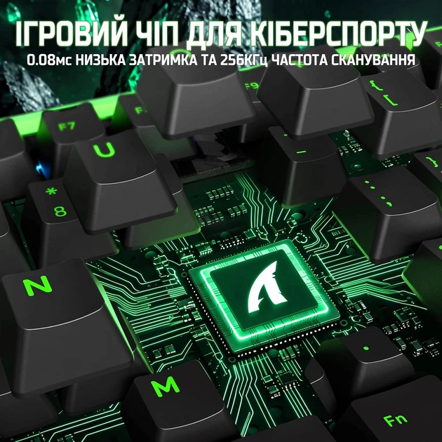 Магнітна клавіатура Attack shark R98HE Black-green, ENG+UA, 8000Hz/s, Switch 0.005mm, Rapid Trigger, RGB Підсвічування - Фото 4 Магнітна клавіатура Attack shark R98HE Black-green, ENG+UA, 8000Hz/s, Switch 0.005mm, Rapid Trigger, RGB Підсвічування - изображение 4