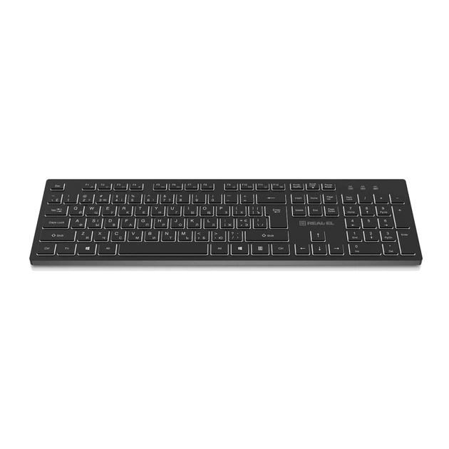 Клавиатура REAL-EL RK-725W Wireless/Bluetooth Black (EL123100061) - изображение 4