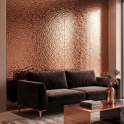 Самоклеющееся металлизированное покрытие для стен и потолка METTALICA Rose Gold - изображение 3
