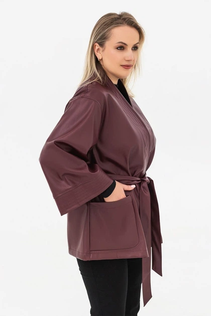 Кардиган Garne 50/52(2XL/3XL) Бордовый (158556) - Фото 2 Кардиган Garne 50/52(2XL/3XL) Бордовый (158556) - изображение 2