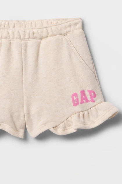 Комплект: футболка и шорты Gap 98(см) Молочный (158684) - изображение 2