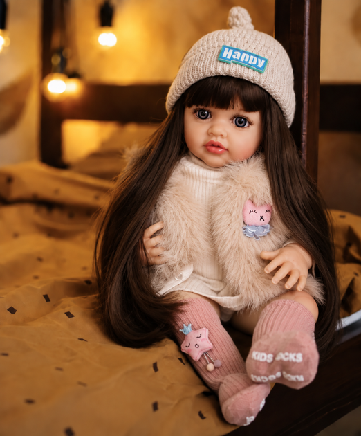 Реалістична Кукла Реборн 55 см повністю вінілова Doll Reborn Baby К0100204 - Фото 2 Реалістична Кукла Реборн 55 см повністю вінілова Doll Reborn Baby К0100204 - зображення 2