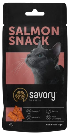 Chrupiące przysmaki Savory Snack poduszeczki dla wybrednych kotów z łososiem 60 g (31454) (4820232631454) - Zdjęcie 1 Chrupiące przysmaki Savory Snack poduszeczki dla wybrednych kotów z łososiem 60 g (31454) (4820232631454) - obraz 1
