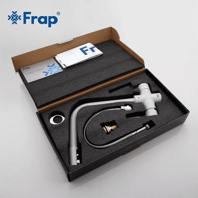 Смеситель для кухни на две воды Frap F4352-8, белый - зображення 6