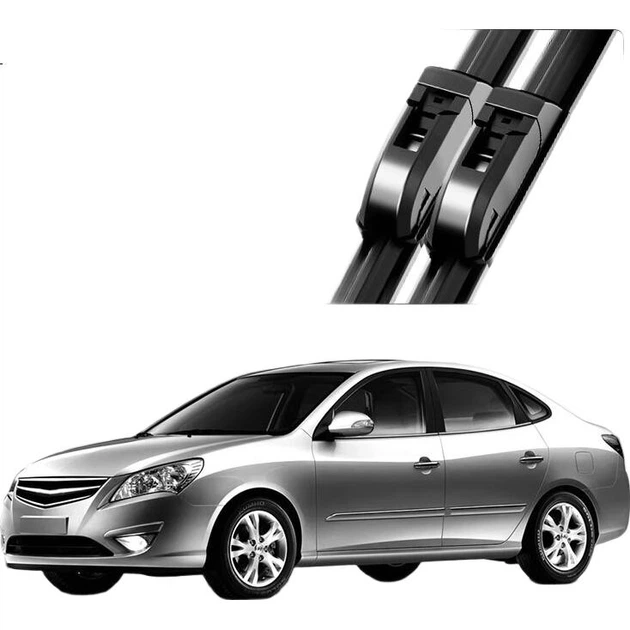 Безрамна щітка склоочисника AOLIN для Hyundai Elantra [2017-дотепер] Оригінальна заводська гумова накладка класу А - зображення 2
