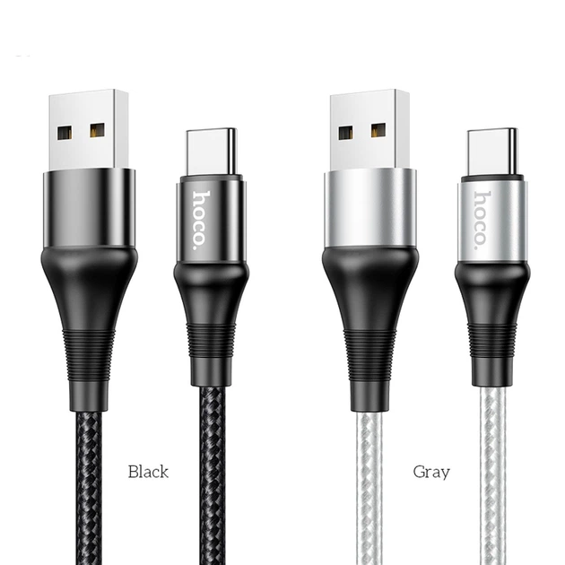 Кабель HOCO X50 Excellent charging data for Type-C 3A/1m. Black - Фото 3 Кабель HOCO X50 Excellent charging data for Type-C 3A/1m. Black - изображение 3