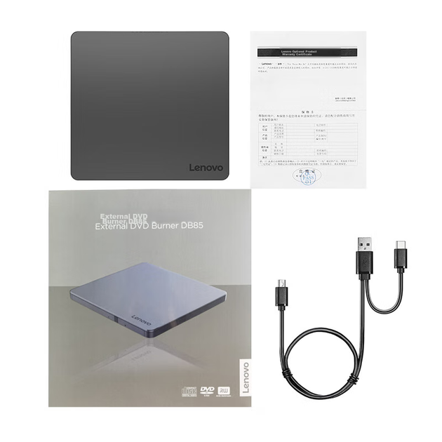 Lenovo 8x Speed, корпус из алюминиевого сплава, Type-C/USB, внешний оптический привод DVD, внешний привод для мобильных устройств и ноутбуков, внешний разъем DB85 для чтения и записи. - Фото 10 Lenovo 8x Speed, корпус из алюминиевого сплава, Type-C/USB, внешний оптический привод DVD, внешний привод для мобильных устройств и ноутбуков, внешний разъем DB85 для чтения и записи. - зображення 10