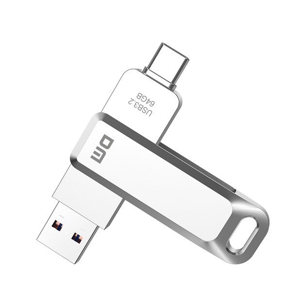 Флеш-накопичувач DM Daimai 64 ГБ типу C USB 3.2 для телефону Android, металевий PD168 з двома інтерфейсами, сумісний з телефоном та комп'ютером - зображення 4