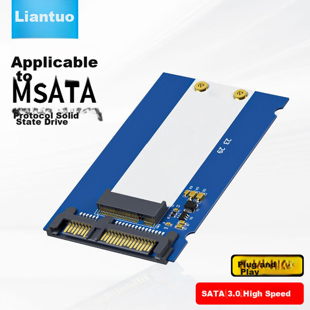 Адаптерна плата Liantuo MSATA для SATA SSD 2,5-дюймового інтерфейсу SATA SSD для ноутбука S101-1M - зображення 4