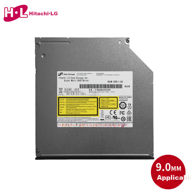 Оптичний накопичувач H·L Data Storage Hitachi-LG, чіп для запису ноутбука, товщина 9,0 мм, інтерфейс SATA, GUE1N - изображение 5
