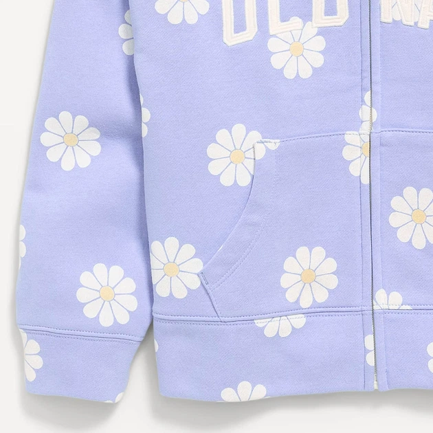 Дитяча флісова толстовка з капюшоном для дівчинки Old Navy 522771720 134см Бузкова (1159858180) - Фото 4 Дитяча флісова толстовка з капюшоном для дівчинки Old Navy 522771720 134см Бузкова (1159858180) - зображення 4