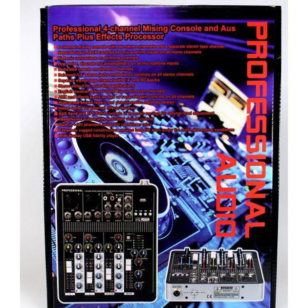 Аудіокшер Mixer BT 4000 4 канали Bluetooth, 4-канальний вхід, вбудований Bluetooth, еквалайзер (не вказано) - изображение 2