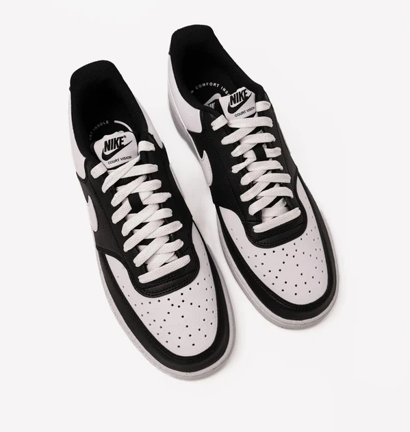 Кросівки чоловічі Nike Court Vision Lo 44 Чорний/Білий HM9862-001 - Фото 4 Кросівки чоловічі Nike Court Vision Lo 44 Чорний/Білий HM9862-001 - зображення 4