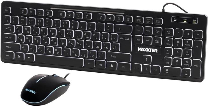 Комплект проводной Maxxter KMS-CM-04UL-UA USB Black - изображение 2