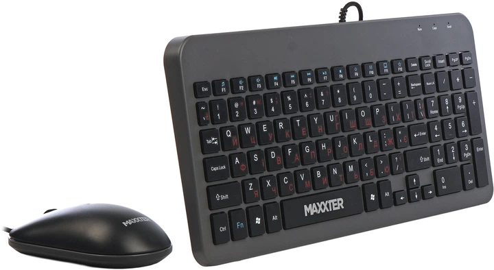 Комплект проводной Maxxter KMS-CM-05-UA USB Gray - Фото 4 Комплект проводной Maxxter KMS-CM-05-UA USB Gray - изображение 4