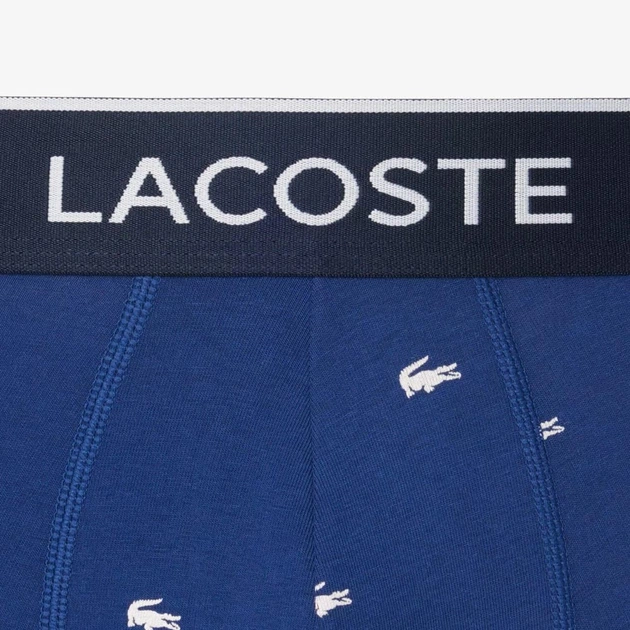 Набор трусов боксеров мужских хлопковых Lacoste 38899618 XL 3 шт Белый/Синий/Красный (1162771021) - Фото 8 Набор трусов боксеров мужских хлопковых Lacoste 38899618 XL 3 шт Белый/Синий/Красный (1162771021) - изображение 8