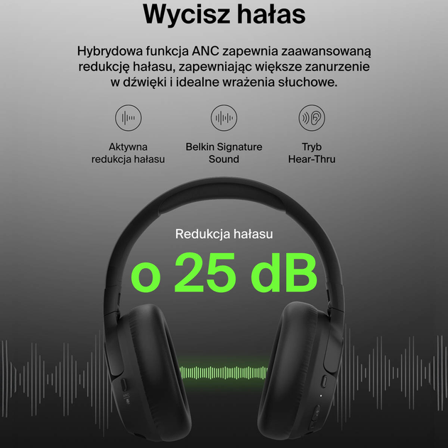 Słuchawki Belkin SoundForm Isolate Black (AUD008HQBK) - obraz 10