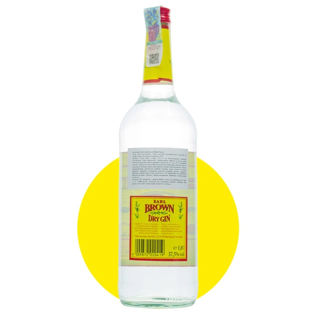 Джин Ерл Браун Драй Джин/Earl Brown Dry Gin 1 л, 37,5% - Фото 2 Джин Ерл Браун Драй Джин/Earl Brown Dry Gin 1 л, 37,5% - зображення 2