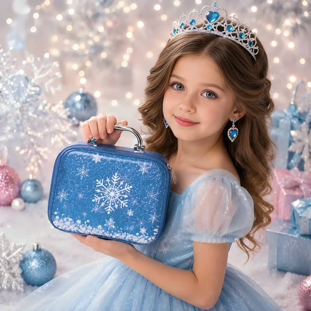 Набор детской косметики украшений бижутерии в чемоданчике с зеркалом для девочек 20х14х7.5 см (484709-Prob) Холодное сердце - Фото 3 Набор детской косметики украшений бижутерии в чемоданчике с зеркалом для девочек 20х14х7.5 см (484709-Prob) Холодное сердце - изображение 3