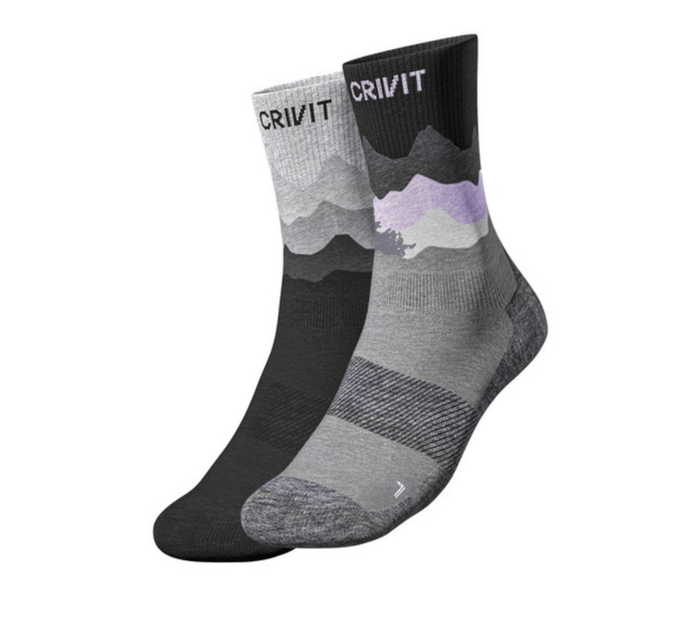 Женские трекинговые носки Outdoor Socks Crivit Premium 39-40р черные и серые 2 пары - Фото 2 Женские трекинговые носки Outdoor Socks Crivit Premium 39-40р черные и серые 2 пары - изображение 2