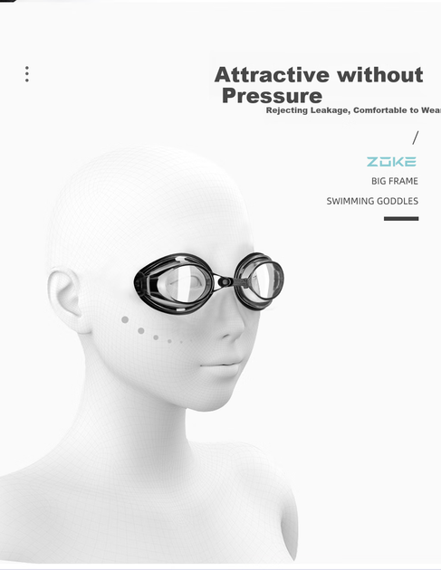 Очки для плавания стартовые ZOKE 622501111-9, сиренево-розовые - Фото 4 Очки для плавания стартовые ZOKE 622501111-9, сиренево-розовые - изображение 4