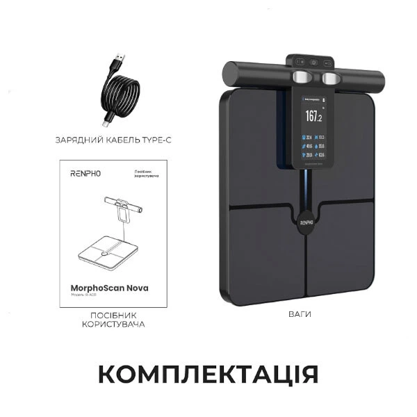 Весы напольные RENPHO MorphoScan Nova Body Composition Scale, Синий - 773820 - изображение 10