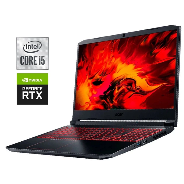 Игровой ноутбук Б-класс Acer Nitro 5 AN515-55 / 15.6" (1920x1080) IPS / Intel Core i5-10300H (4 (8) ядра по 2.5 - 4.5 GHz) / 16 GB DDR4 / 1000 GB SSD NVMe / nVidia GeForce RTX 3060, 6 GB GDDR6, 192-bit / WebCam б/у - Фото 1 Игровой ноутбук Б-класс Acer Nitro 5 AN515-55 / 15.6" (1920x1080) IPS / Intel Core i5-10300H (4 (8) ядра по 2.5 - 4.5 GHz) / 16 GB DDR4 / 1000 GB SSD NVMe / nVidia GeForce RTX 3060, 6 GB GDDR6, 192-bit / WebCam б/у - изображение 1