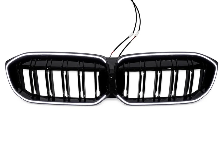 Ноздрі решітка радіатора M-Look LED чорний глянець для BMW 3 серія G20/G21 2022+ - Фото 1 Ноздрі решітка радіатора M-Look LED чорний глянець для BMW 3 серія G20/G21 2022+ - зображення 1