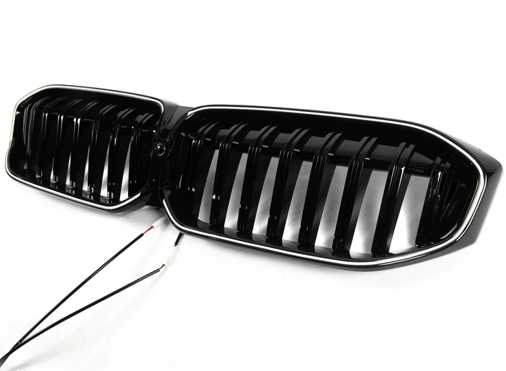 Ноздри решетка радиатора 1-Bar LED черный глянец для BMW 3 серия G20/G21 2022+ - изображение 6