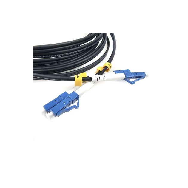 Оптичний патчкорд LC/UPC-LC/UPC, Multimode (50/125, OM3), LSZH, Duplex, Black, 5m Eserver (ES-LC-LC/UPC-5-MM-D) - зображення 4