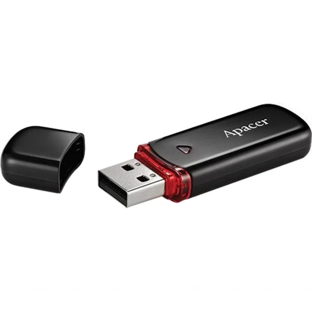 USB флеш накопитель Apacer 32GB AH333 black USB 2.0 (AP32GAH333B-1) - изображение 2